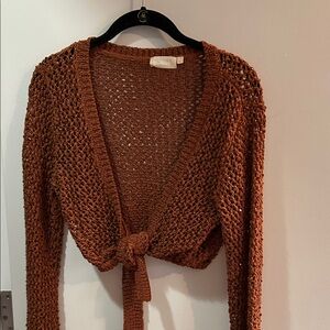 Monday Swimwear Wailea Bejeweled Rust Knit Cardigan